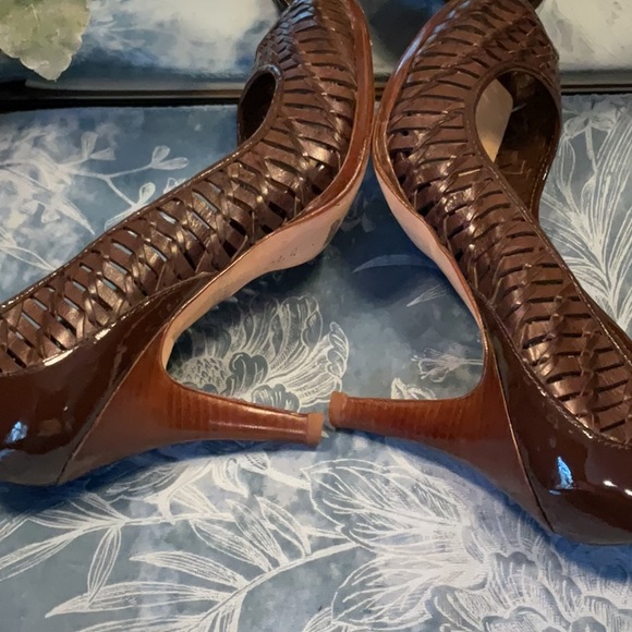 Cole Haan Brown Peep Toe Heels - Picture 6 of 7